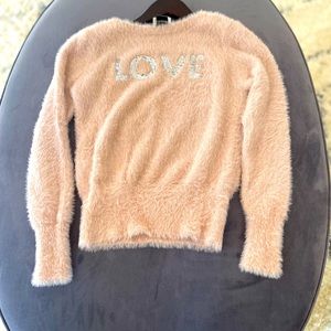 Soft cost Dixie sweater light pink cream collie